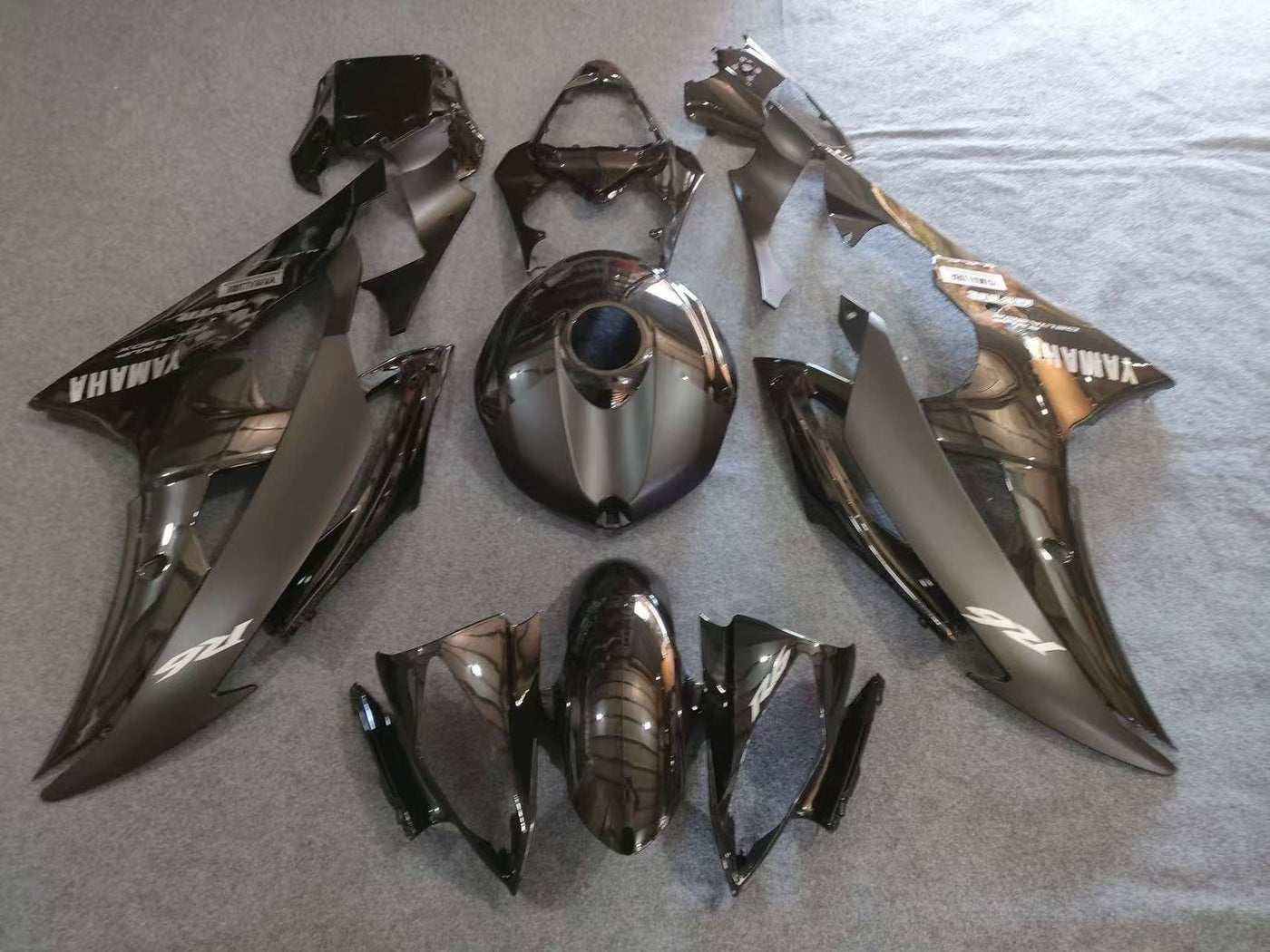 2008-2016 Yamaha YZF-R6 Matte/glossy Black Fairing Kit
