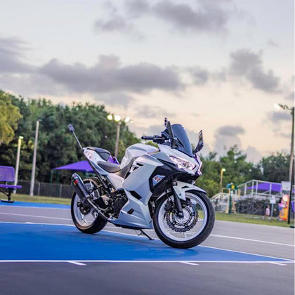 2017-2023 Kawasaki Ninja 400 Chameleon Half Purple/white Fairing Kit