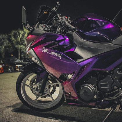 2017-2023 Kawasaki Ninja 400 Chameleon Half Purple/white Fairing Kit