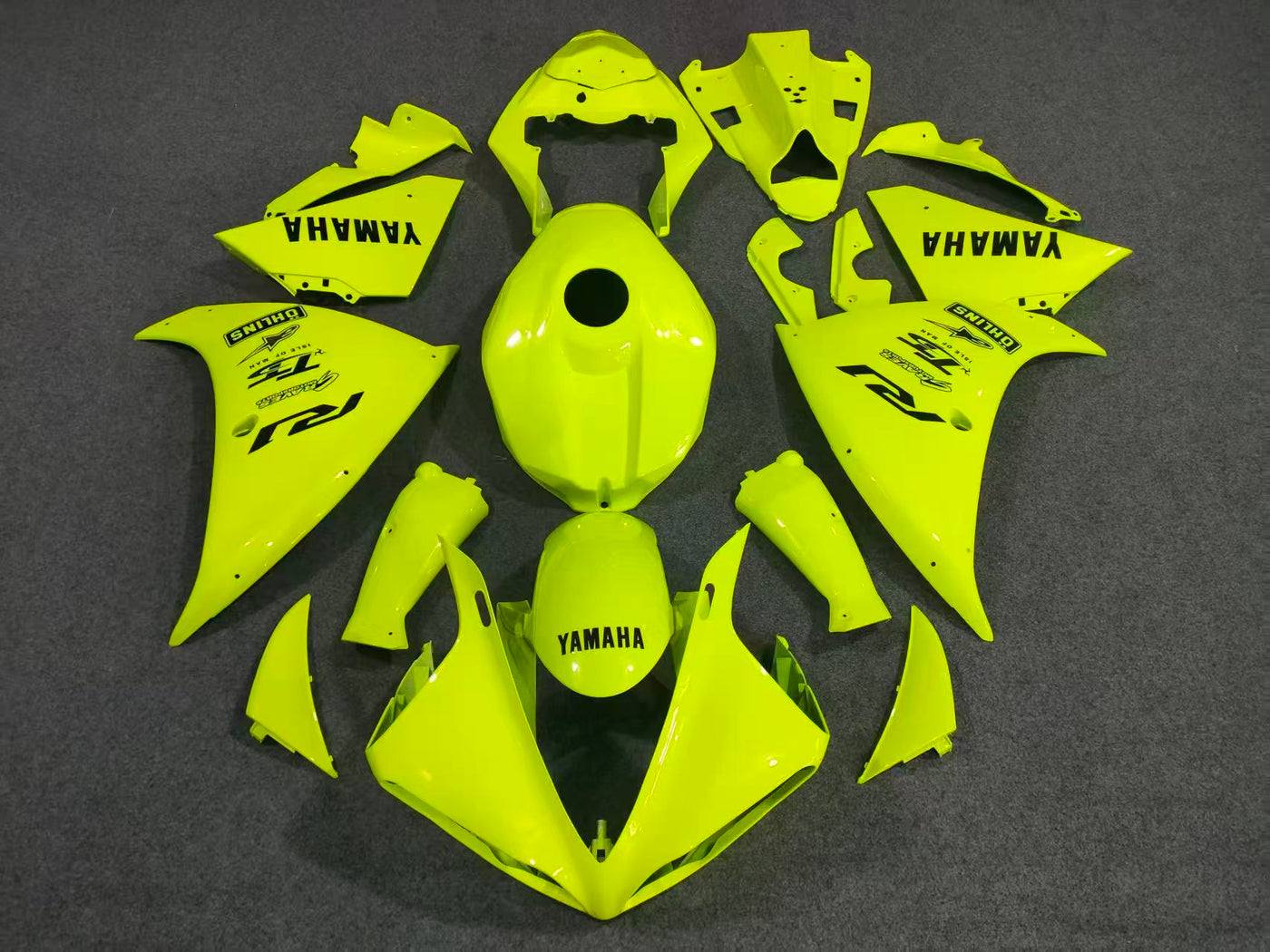 2009-2011 Yamaha YZF-R1 Neon Yellow Fairing Kit