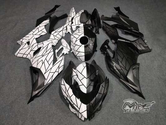 2017-2023 Kawasaki Ninja 400 Black/white Fairing Kit