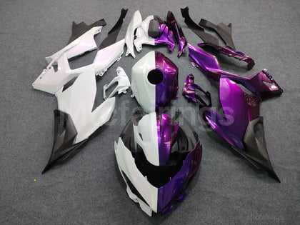 2017-2023 Kawasaki Ninja 400 Chameleon Half Purple/white Fairing Kit