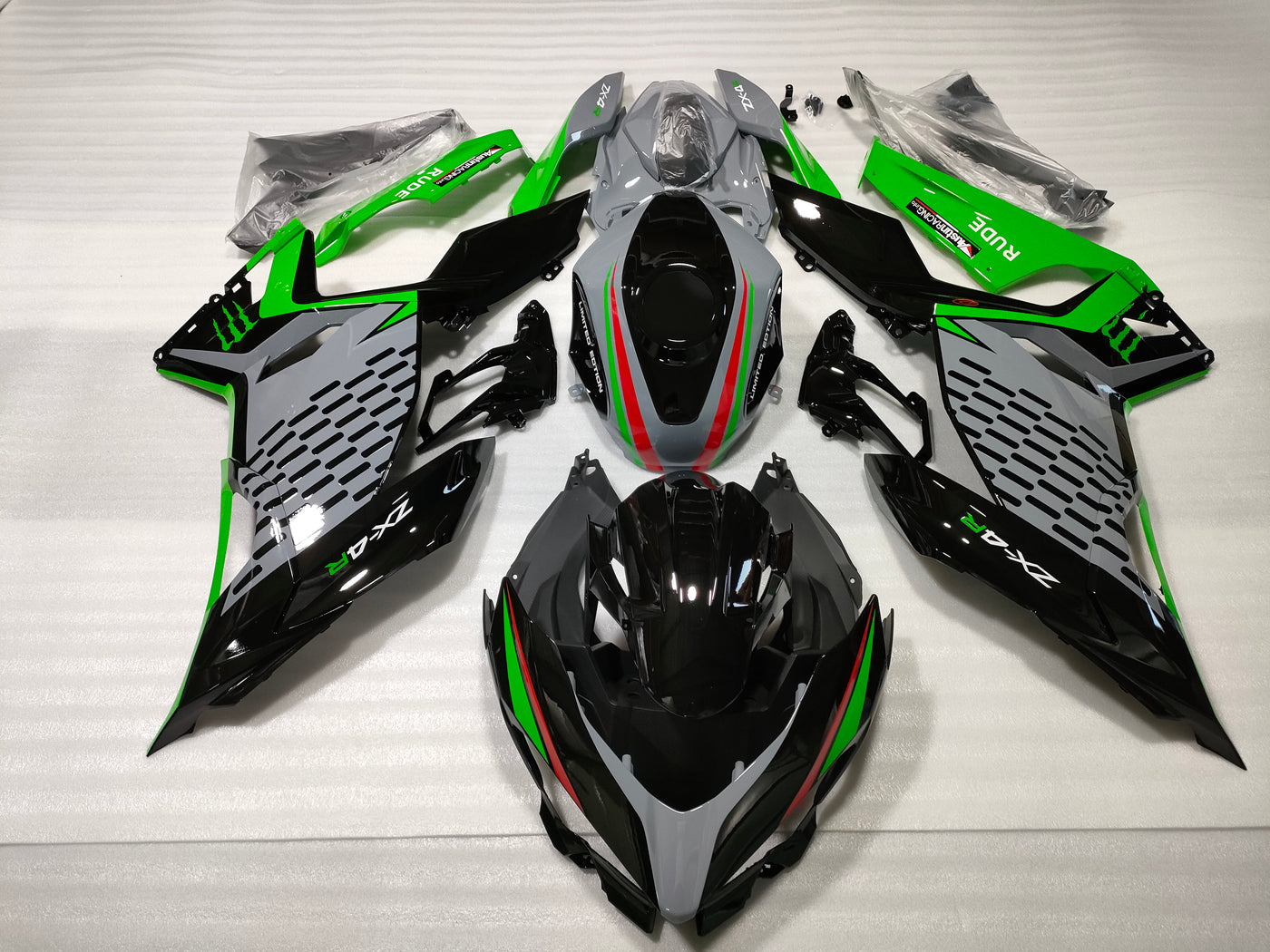 2017-2023 Kawasaki Ninja 400 Greenand Gray Fairing Kit
