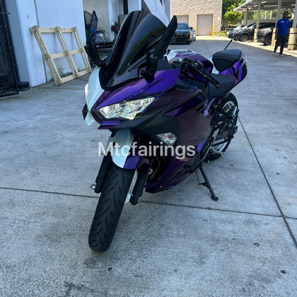 2017-2023 Kawasaki Ninja 400 Chameleon Half Purple/white Fairing Kit
