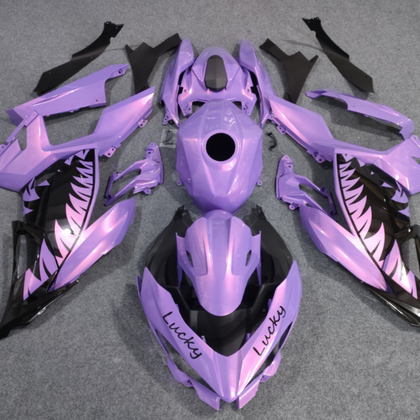 2017-2023 Kawasaki Ninja 400 Chameleon Purple/pink Shark Mouth Fairing Kit