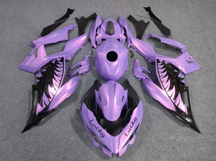 2017-2023 Kawasaki Ninja 400 Chameleon Purple/pink Shark Mouth Fairing Kit
