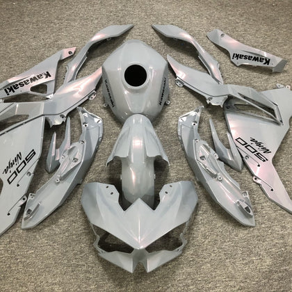 2024-2025 Kawasaki Ninja 500 Chameleon Gray/pink Fairing Kit