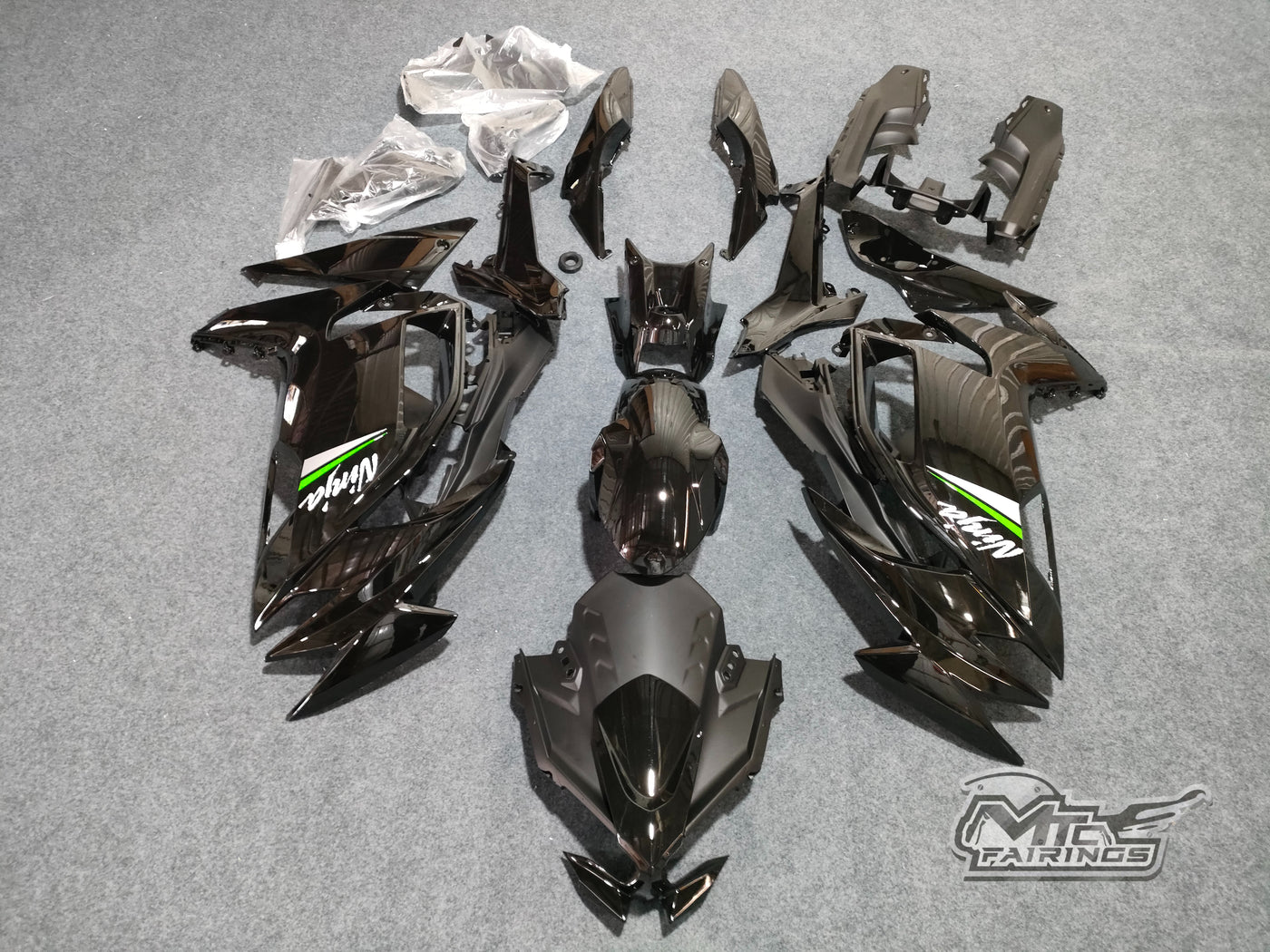 2020-2026 Kawasaki Ninja 650 Black Fairing Kit