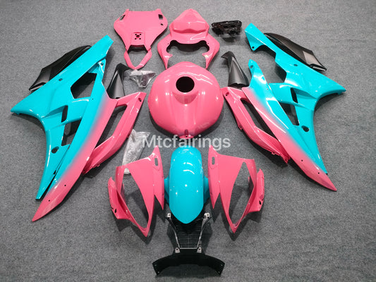 2006-2007 Yamaha YZF-R6 Pink/blue Fairing Kit
