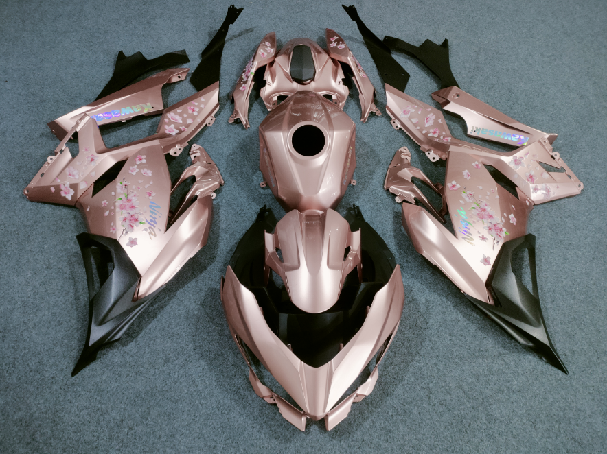 2017-2023 Kawasaki Ninja 400 Cherry Blossom Rose Gold Fairing Kit