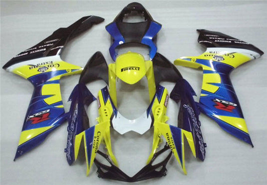 2011-2022 Suzuki GSX-R600 Yellow and Blue 750 Fairing Kit