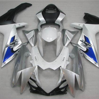 2011-2022 Suzuki GSX-R600 White and Silver 750 Fairing Kit